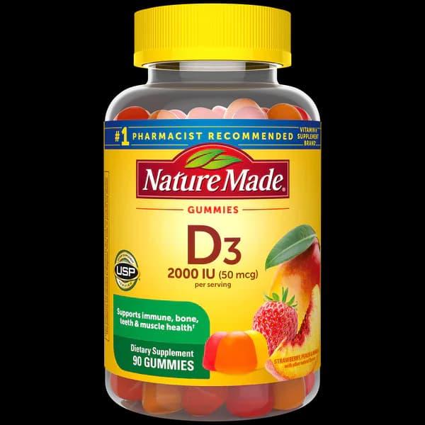 Nature Made Vitamin D3 gummies jar
